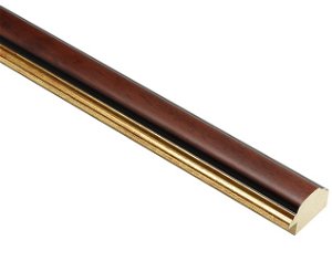 31mm 'Ludlow' Mahogany Gold Sight Edge FSC 100% Frame Moulding