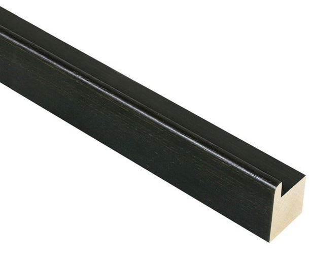 30mm deep 'Floater' Black Open Grain FSC™ Certified 100% Frame Moulding