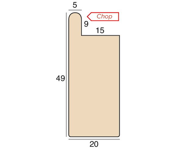 50mm deep 'Floater' White Vellum FSC™ Certified 100% Frame Moulding