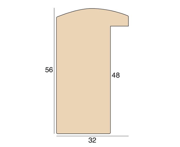 32mm 'Bare Wood' Ayous FSC™ Certified Mix Credit Frame Moulding