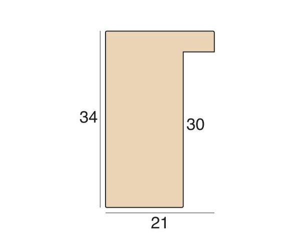 21mm 'Mono' Gloss White FSC™ Certified 100% Frame Moulding