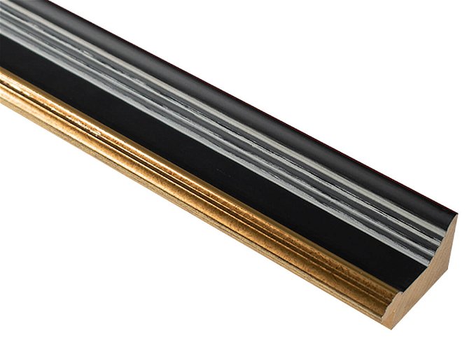 52mm 'Utrecht' Antique Black Gold Sight Edge FSC™ Certified 100% Frame Moulding   