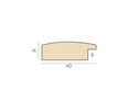 40x14mm 'Mono' Gloss White FSC™ Certified 100% Frame Moulding