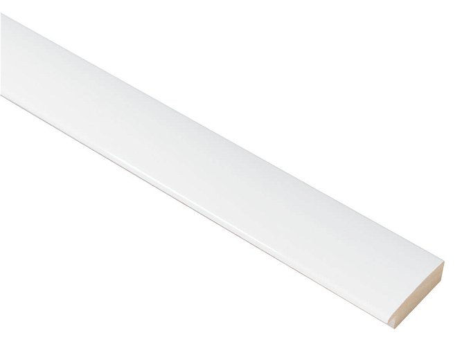 40x14mm 'Mono' Gloss White FSC™ Certified 100% Frame Moulding