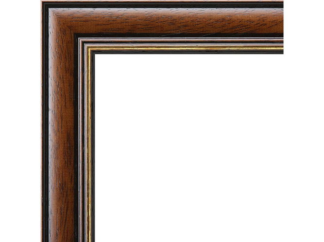 35mm 'Blake' Walnut Gold Sight Edge FSC™ Certified 100% Frame Moulding