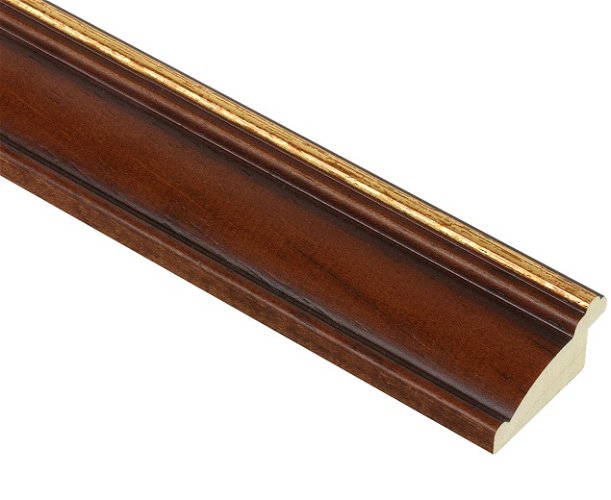35mm 'Blake' Walnut Gold Sight Edge FSC™ Certified 100% Frame Moulding