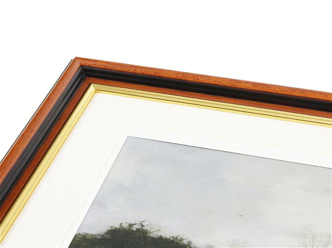 24mm 'Coniston' Walnut Gold Sight Edge FSC™ Certified 100% Frame Moulding