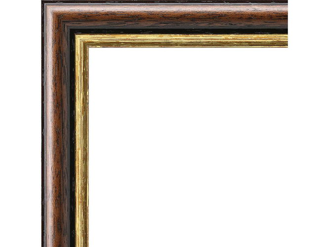 24mm 'Coniston' Walnut Gold Sight Edge FSC 100% Frame Moulding | LION ...