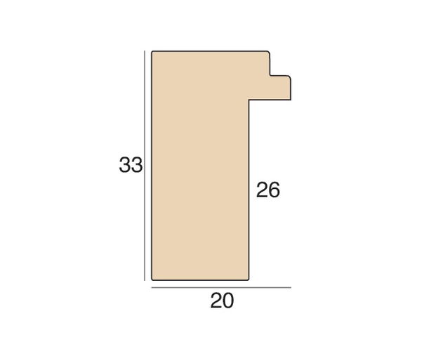 20mm 'Cosmopolitan' Matt Black FSC™ Certified 100% Frame Moulding       