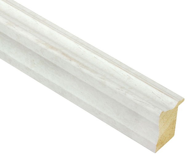 27 x 35mm 'Paris' White Wash Scoop Frame Moulding