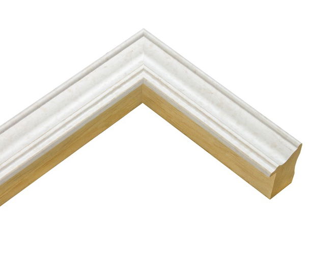 27 x 35mm 'Paris' White Wash Scoop Frame Moulding      