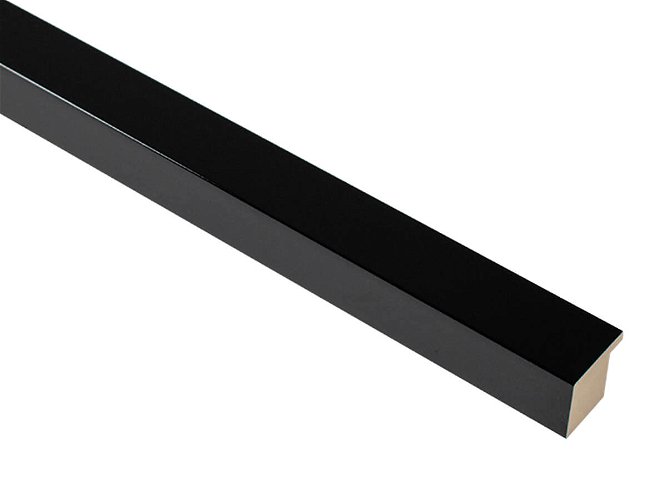 25mm 'Mono' Gloss Black FSC™ Certified 100% Frame Moulding