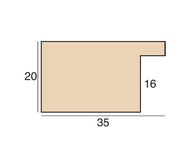 35mm 'Richmond' White Wash FSC™ Certified 100% Frame Moulding