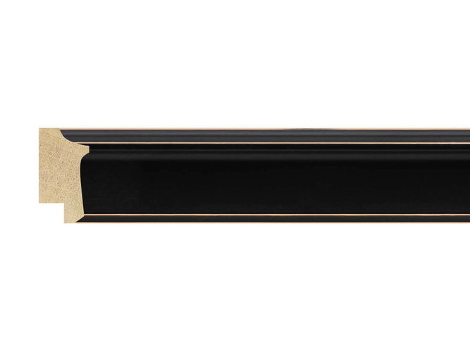 34mm 'Palladian' Black FSC™ Certified Mix 70% Frame Moulding