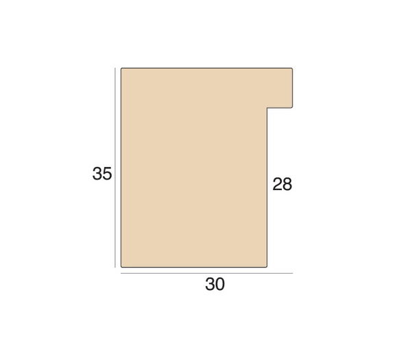 30mm 'Milano' Soft Gold FSC™ Certified 100% Frame Moulding