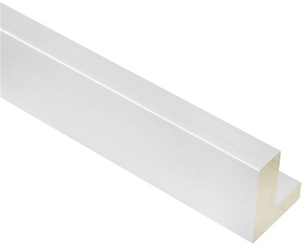 19mm 'Soho' Gloss White 42mm rebate FSC™ Certified 100% Frame Moulding