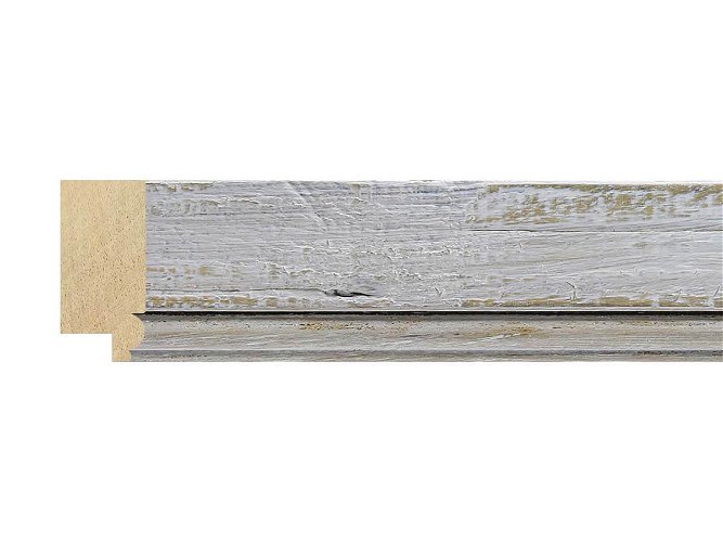 42mm 'Driftwood' Distressed Whitewash Frame Moulding