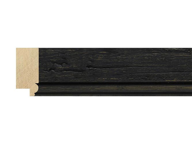 42mm 'Driftwood' Distressed Charcoal Frame Moulding
