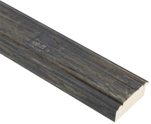 62mm 'Driftwood' Distressed Charcoal Frame Moulding