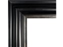 74mm 'Langham Mono' Satin Black Silver Sight Edge Frame Moulding