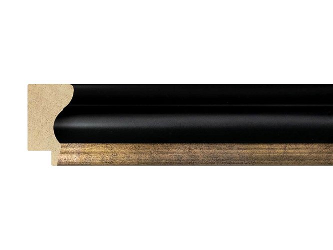 41mm 'Langham Mono' Satin Black Gold Sight Edge Frame Moulding