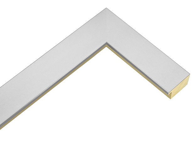 34mm 'Trocadero' Satin Silver Frame Moulding