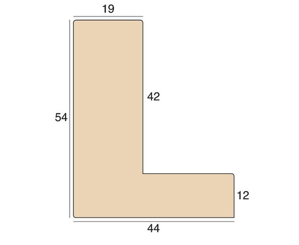 19mm 'Soho L Style' Copper 42mm rebate FSC™ Certified 100% Frame Moulding
