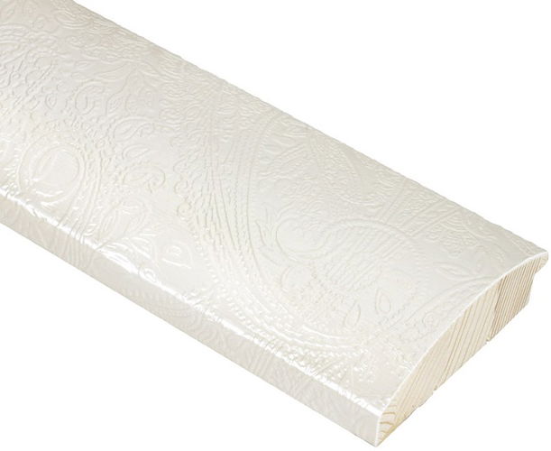 85mm 'Bridal' Paisley Ivory Frame Moulding