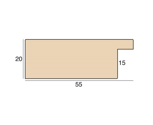 55mm 'Foundry' Silver Black Frame Moulding