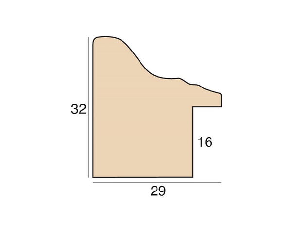 29mm 'Arezzo' Classic Gold FSC™ Certified 100% Frame Moulding