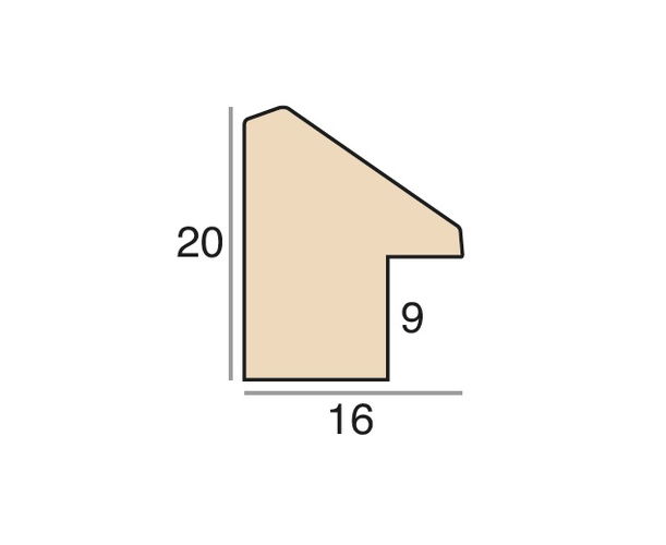 16mm 'Iris' Washed Brown Frame Moulding