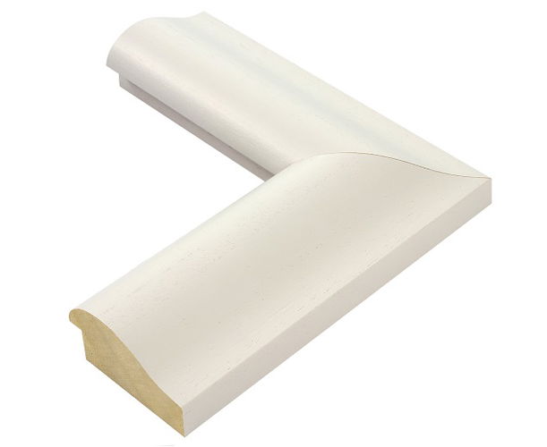 63mm 'Savannah' White Vellum FSC™ Certified 100% Frame Moulding
