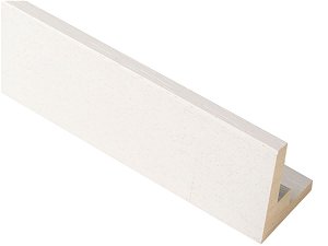 7mm 'Two Way L's' White Vellum Frame Moulding