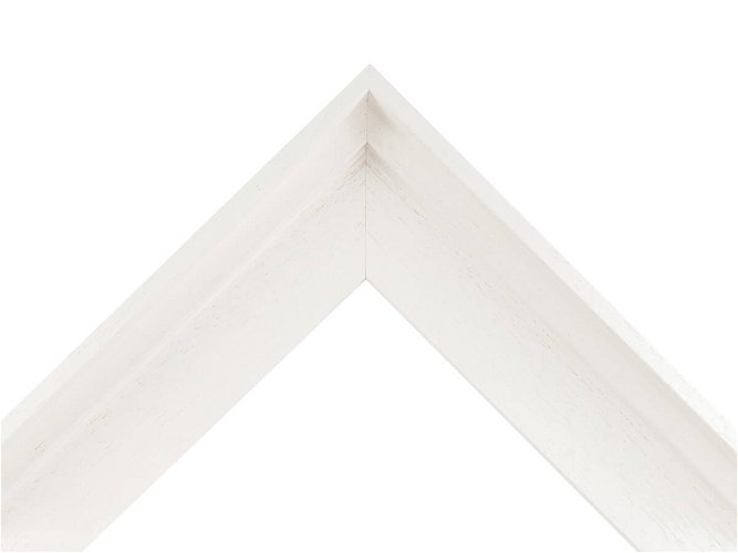 7mm 'Two Way L' White Vellum Frame Moulding