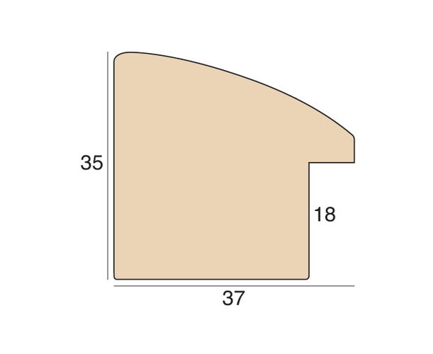 37mm 'Savannah' White Vellum FSC™ Certified 100% Frame Moulding