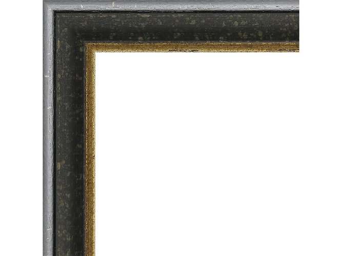 26x23mm 'Fino' Antique Black/Silver Frame Moulding