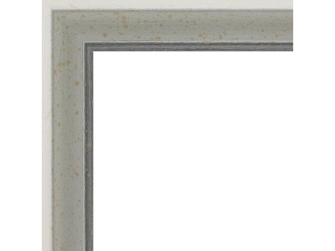 26mm 'Fino' Antique White/Silver Frame Moulding