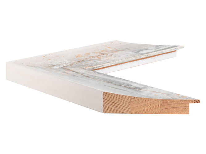 73mm 'Carrara' Marble Wash Frame Moulding