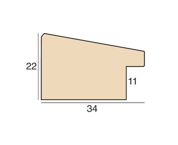 34mm 'Bamboo' Chalk FSC™ Certified 100% Frame Moulding