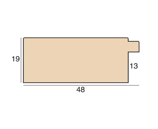 48mm 'Torino' Chalk & Gold Frame Moulding