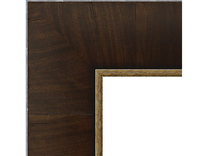 69mm 'Arden' Chestnut veneer Gold Sight Edge Frame Moulding