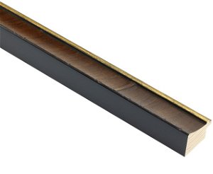 30mm 'Arden' Chestnut veneer Gold Sight Edge Frame Moulding