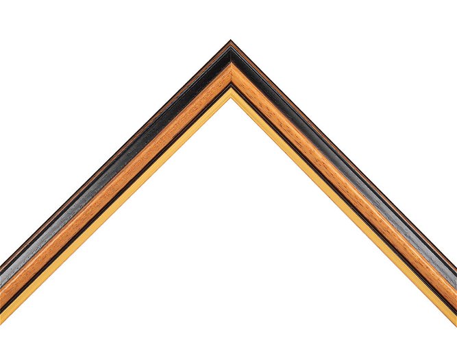 25mm 'Coniston' Walnut Gold Sight Edge FSC™ Certified 100% Frame Moulding