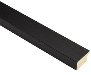 38mm 'Domino' Black Open Grain FSC™ Certified 100% Frame Moulding