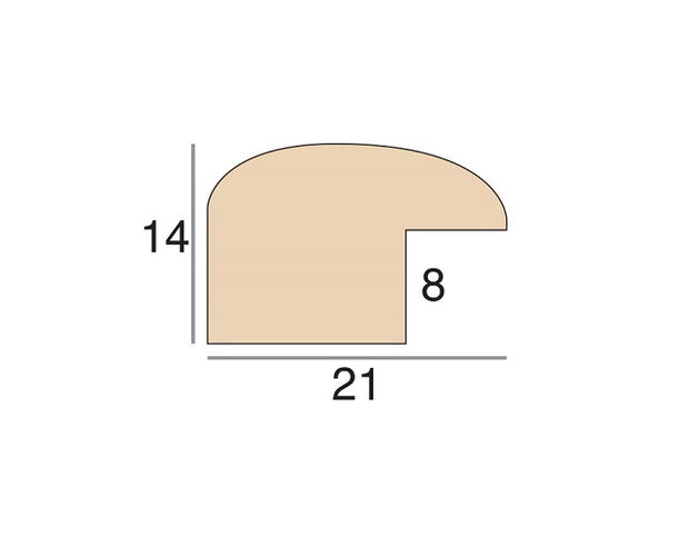 21mm 'Bare Wood' Ayous FSC™ Certified Mix Credit Frame Moulding