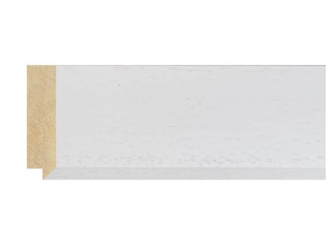 59mm 'White Wash Slips' White Open Grain Frame Moulding
