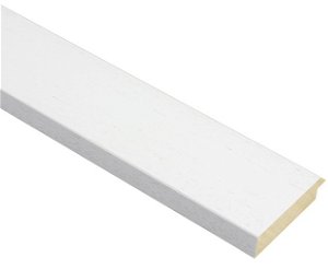 59mm 'White Wash Slips' White Open Grain FSC 100% Frame Moulding