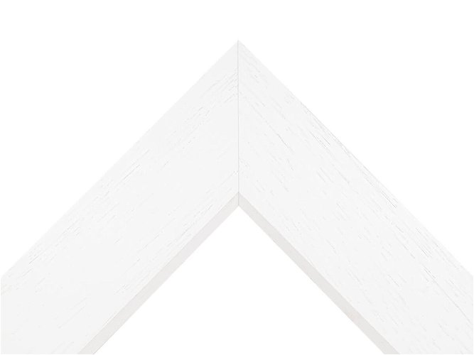 69mm 'White Wash Slips' White Open Grain Frame Moulding