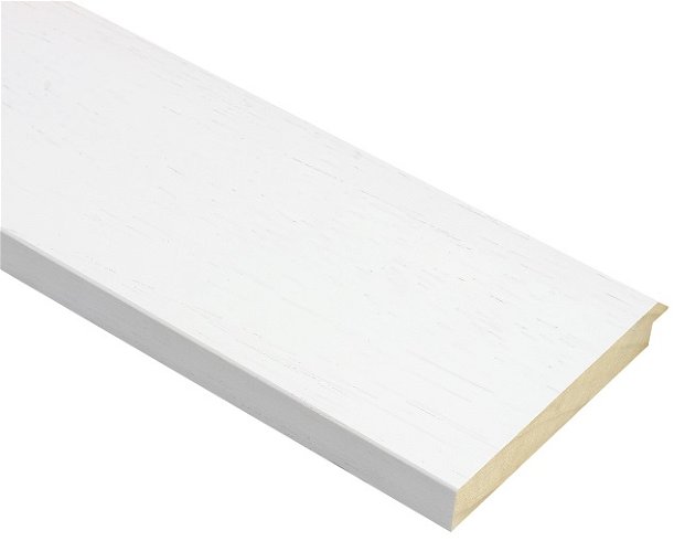 94mm 'White Wash Slips' White Open Grain FSC™ Certified 100% Frame Moulding