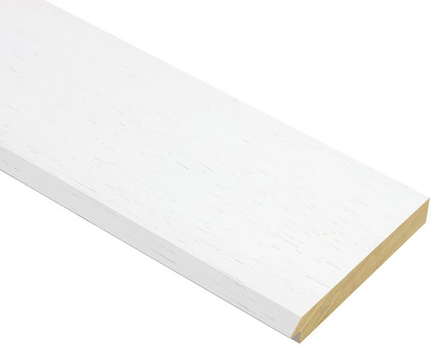 94mm 'White Wash Slips' White Open Grain FSC™ Certified 100% Frame Moulding